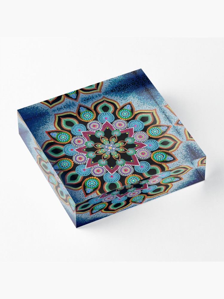 Alternate view of Red Star Mandala - Art&Deco By Natasha Acrylic Block