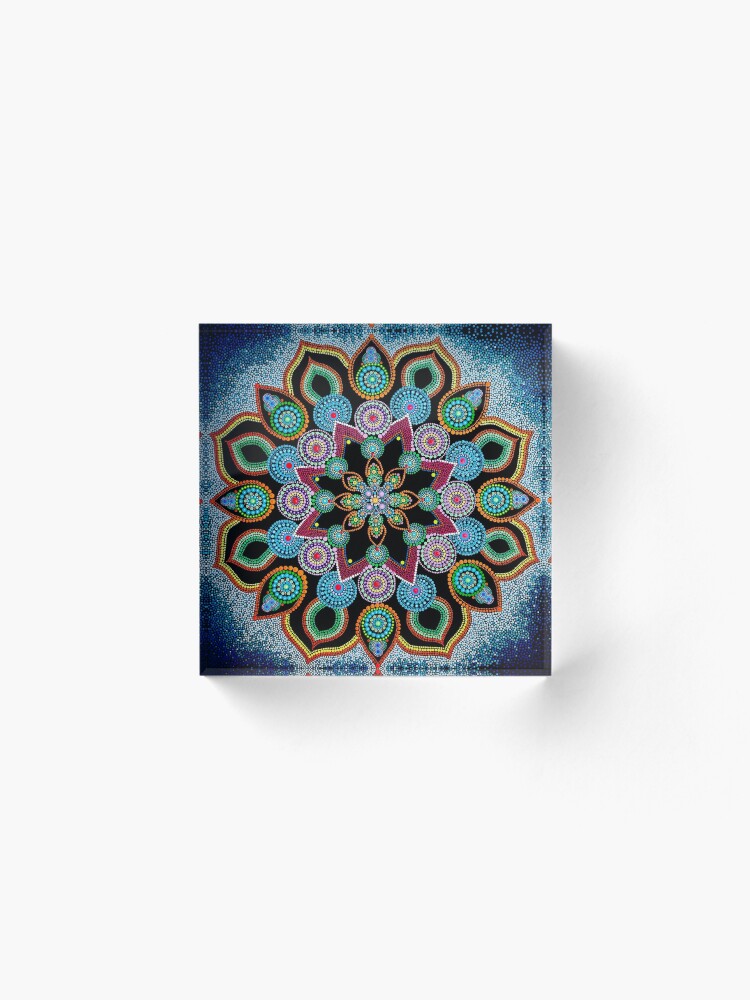 Alternate view of Red Star Mandala - Art&Deco By Natasha Acrylic Block