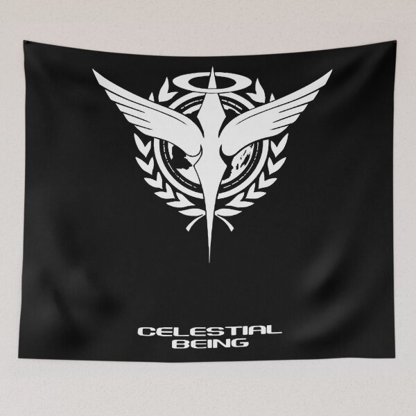Item preview, Celestial Being Emblem – Futuristic Angel Wing Symbol | Sci-Fi Anime Minimalist Logo Design designed and sold by Dyan4.