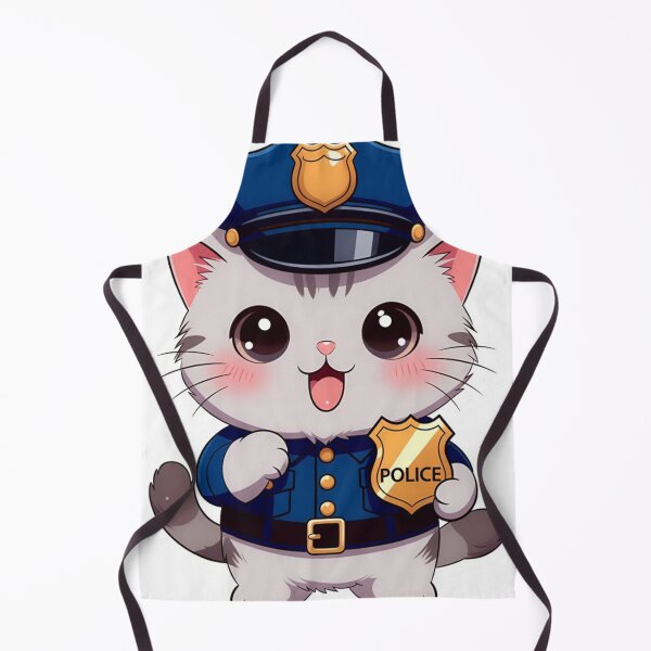 Item preview, Cute Kawaii Police Cat Badge Sticker Funny designed and sold by Hafcishop.