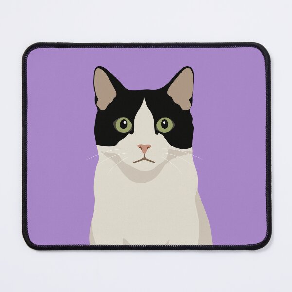 Item preview, Cute Black & White Cat 2D Portrait designed and sold by JLDxArt.
