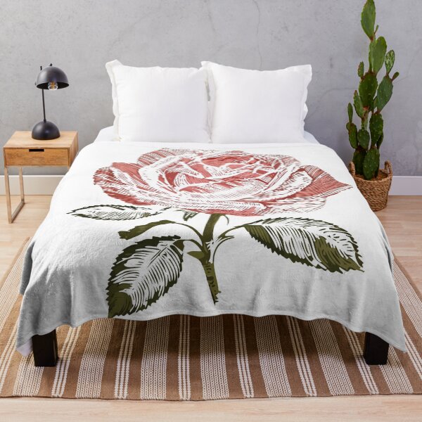 Item preview, Vintage woodcut Red Rose Illustration designed and sold by storieslanguage.