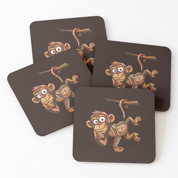 Item preview, Ethnic Tribal Monkey - Ancestral Pattern Monkey T-Shirt for Travelers designed and sold by bsbd-action.