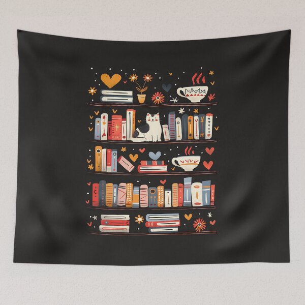 Item preview, Library Cats, Cats On the Book Shelf designed and sold by xiao xuans.