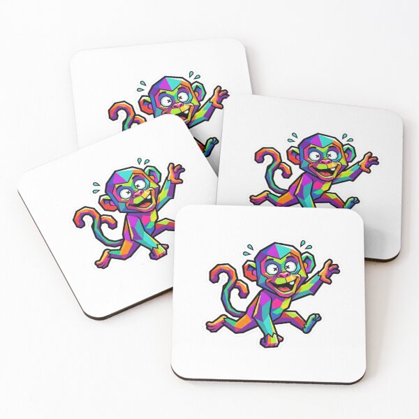Item preview, Funny Crazy Monkey – Cheerful Ape Sticker for Kids and Young People designed and sold by bsbd-action.