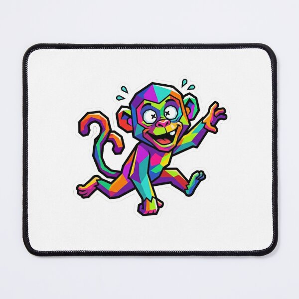 Item preview, Funny Crazy Monkey – Cheerful Ape Sticker for Kids and Young People designed and sold by bsbd-action.