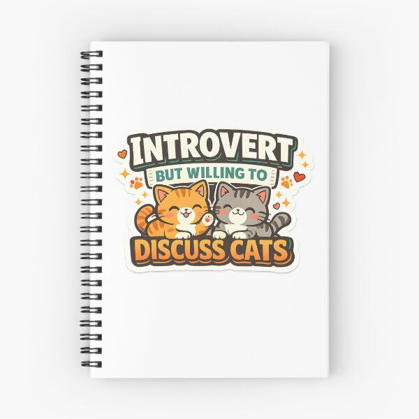 Item preview, Funny Introvert Cat Sticker – Introvert But Willing to Discuss Cats Cute Aesthetic Design designed and sold by StickoStore.