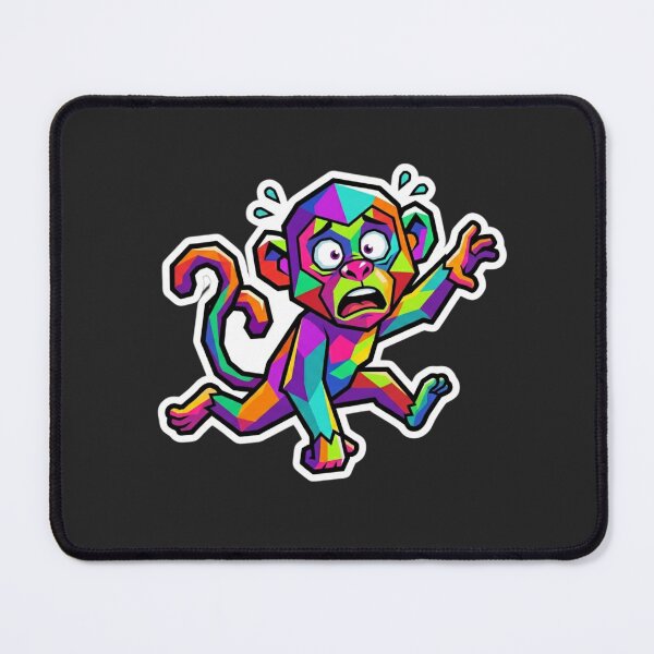 Item preview, Scared Monkey Cartoon – Expressive Ape Sticker for Cartoon Fans designed and sold by bsbd-action.