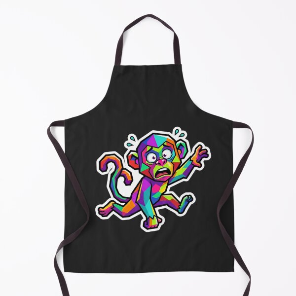 Item preview, Scared Monkey Cartoon – Expressive Ape Sticker for Cartoon Fans designed and sold by bsbd-action.
