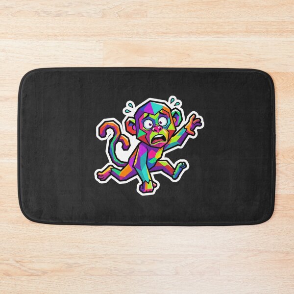 Item preview, Scared Monkey Cartoon – Expressive Ape Sticker for Cartoon Fans designed and sold by bsbd-action.