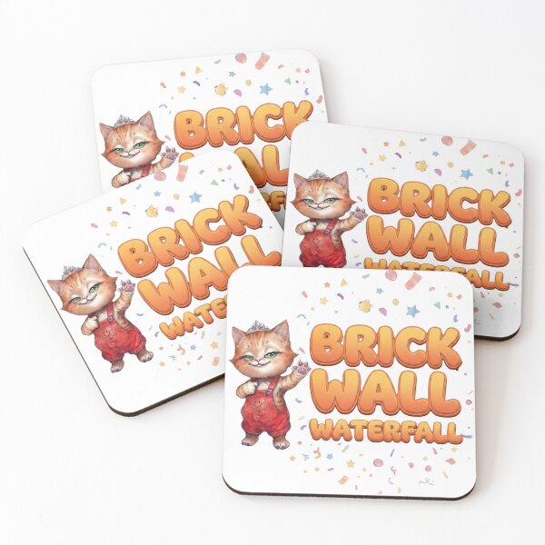 Item preview, Brick Wall Waterfall: Sassy Ginger Kitten Pop Art designed and sold by ArtisticDesignsbyLinda.