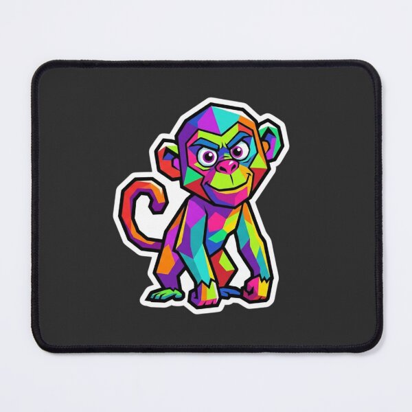 Item preview, Geometric Brave Monkey – Modern Ape Decor for Offices and Studios designed and sold by bsbd-action.