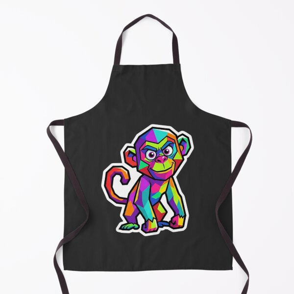 Item preview, Geometric Brave Monkey – Modern Ape Decor for Offices and Studios designed and sold by bsbd-action.