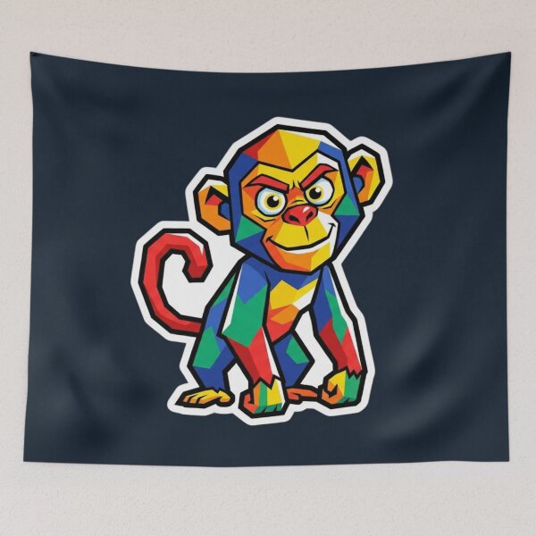 Item preview, Bold Leader Monkey – Primary Color Monkey T-Shirt for the Brave designed and sold by bsbd-action.