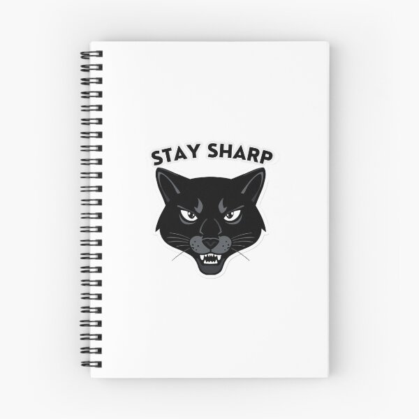 Aperçu de l'œuvre Autocollant Chat Sauvage « Stay Sharp » | Design graphique animalier audacieux créée et vendue par StickifyZone69.
