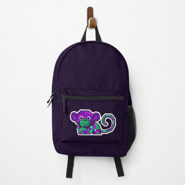Item preview, Minimalist Purple Monkey – Emerald Ape Sticker for Digital Art Lovers designed and sold by bsbd-action.