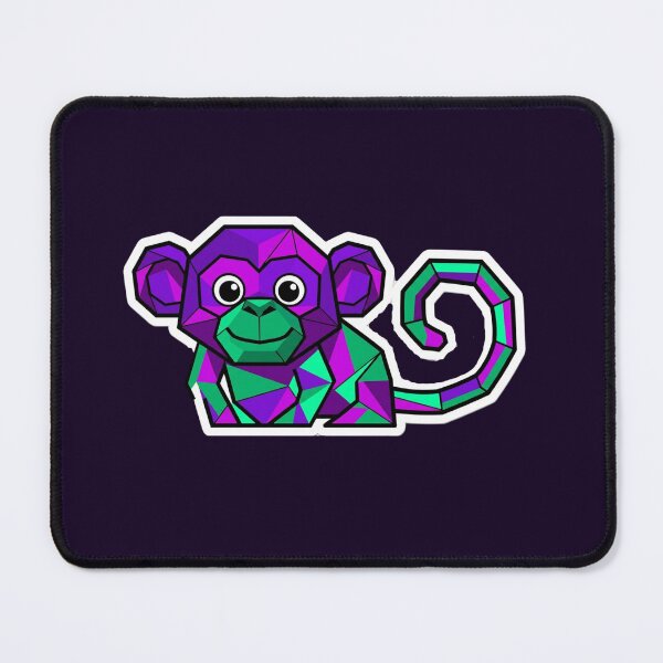 Item preview, Minimalist Purple Monkey – Emerald Ape Sticker for Digital Art Lovers designed and sold by bsbd-action.