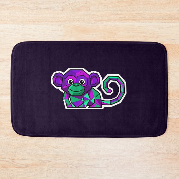 Item preview, Minimalist Purple Monkey – Emerald Ape Sticker for Digital Art Lovers designed and sold by bsbd-action.