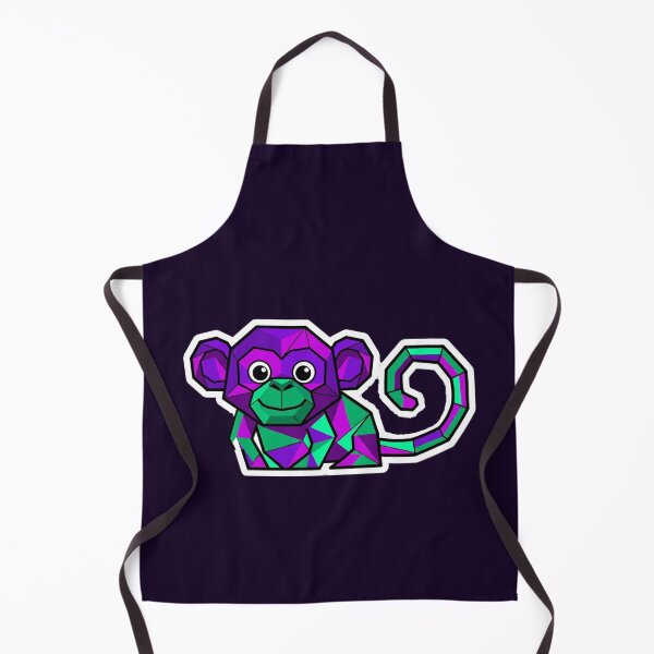 Item preview, Minimalist Purple Monkey – Emerald Ape Sticker for Digital Art Lovers designed and sold by bsbd-action.