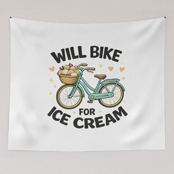 Item preview, Will Bike for Ice Cream designed and sold by JODYSMORGAN.