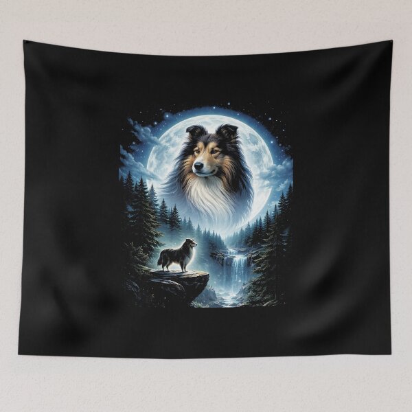 Item preview, Rough Collie Howling to The Moon designed and sold by NQArtist.