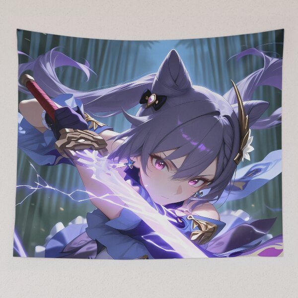 Item preview, Keqing Genshin Impact Electro Glow Intense Gaze designed and sold by PMartistStudio.
