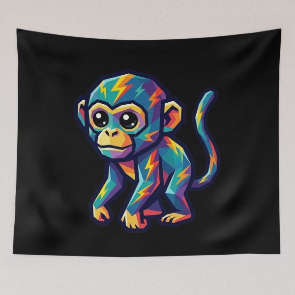 Item preview, Blue Thunder Monkey – Galactic Ape Sticker for Science Fiction Lovers designed and sold by bsbd-action.