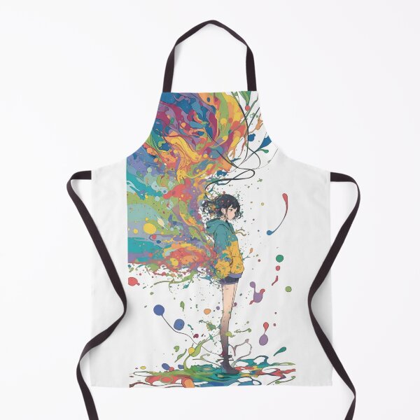 Item preview, Color Burst Anime Girl – Emotional Abstract Paint Splash Art | Aesthetic Dreamcore Illustration designed and sold by Dyan4.