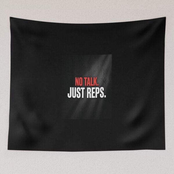 Item preview, No Talk Just Reps Gym Quote designed and sold by Divine Creations.
