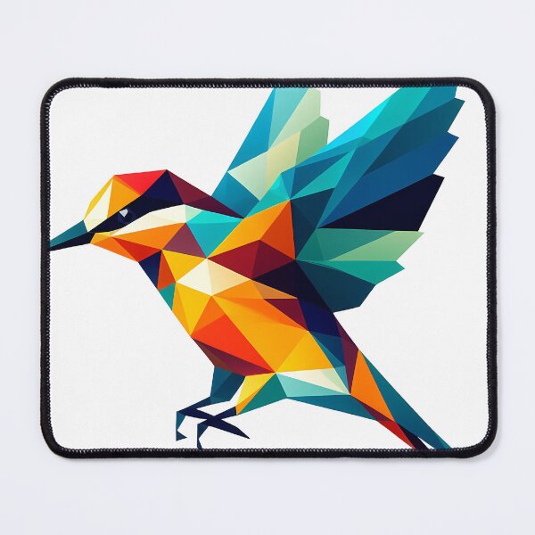 Item preview, Kingfisher Low Poly Bird Illustration designed and sold by ekoprasetioart.