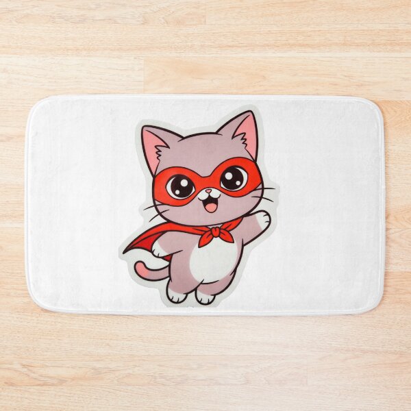 Item preview, Cute Kawaii Superhero Cat Cape Mask Sticker designed and sold by Hafcishop.