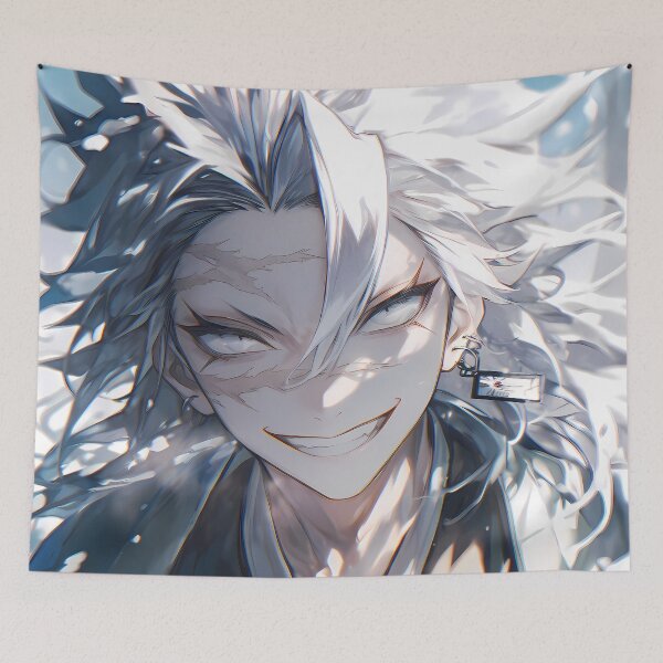 Item preview, Sanemi Shinazugawa Demon Slayer Winter Storm Grin designed and sold by PMartistStudio.