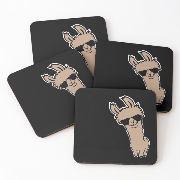 Item preview, Cool Llama Alpaca Sunglasses Smiling Funny Animal designed and sold by shirt-o-mat.