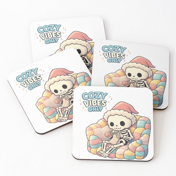 Item preview, Cozy Vibes Only Relaxing Skeleton Halloween Design designed and sold by SoftSproutstu.