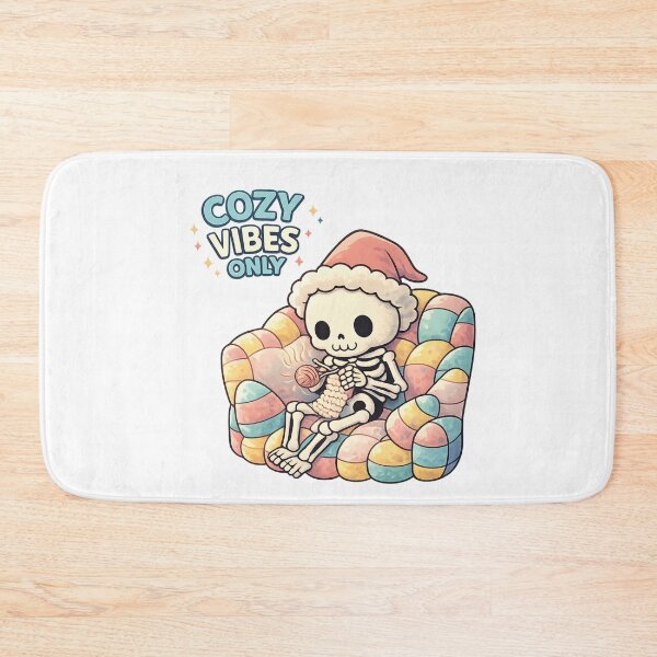 Item preview, Cozy Vibes Only Relaxing Skeleton Halloween Design designed and sold by SoftSproutstu.