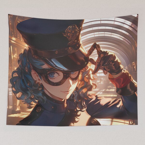 Item preview, Justine Caroline Persona 5 Officer Cap Sunbeams Arched Hallway designed and sold by PMartistStudio.