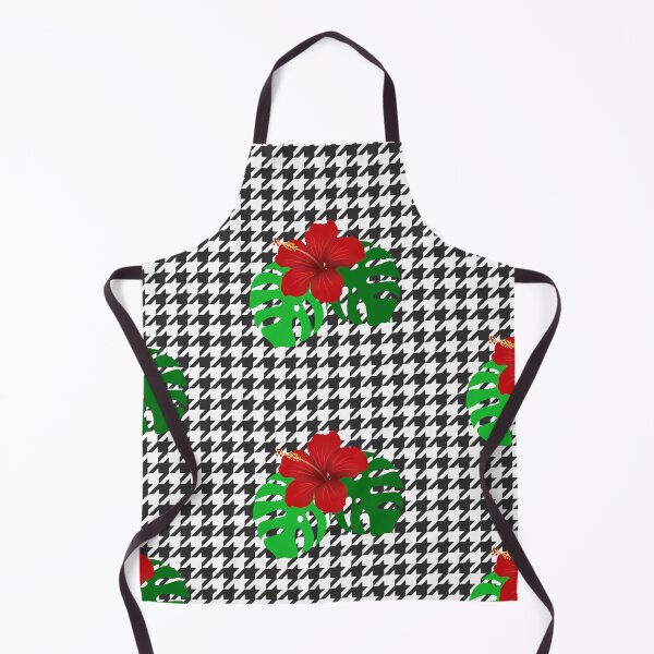 Item preview, Abstract - Hibiscus & Houndstooth designed and sold by Qalam&Pixel.