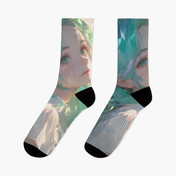 Item preview, Lucoa Miss Kobayashi Dragon Maid Dreamy Soft Light Green Hair designed and sold by PMartistStudio.