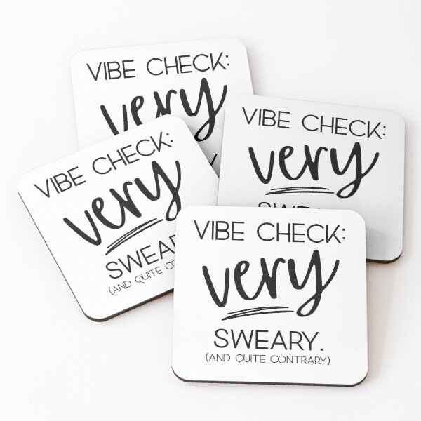 Item preview, Vibe Check Very Sweary and Quite Contrary — Funny Sarcastic Quote designed and sold by Fed Up! Goods.
