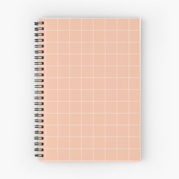 Item preview, Windowpane Check Grid (white/peach) designed and sold by Design Minds Boutique.