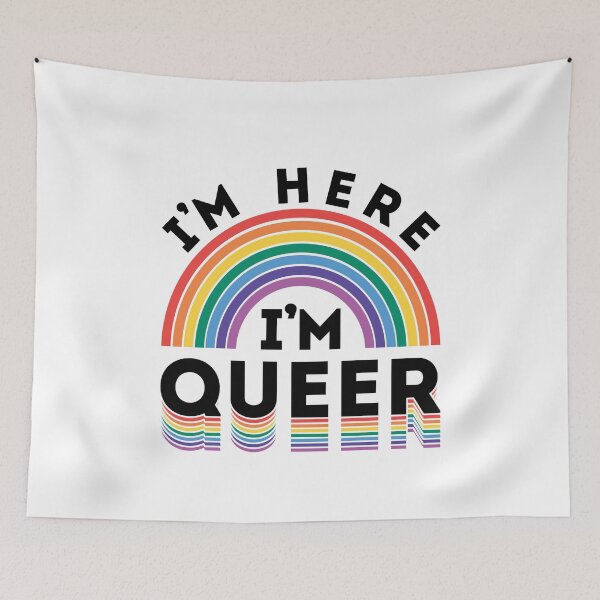 Item preview, I'm Here I'm Queer Rainbow Gay Pride Month Lesbian LGBTQ designed and sold by jaygo.