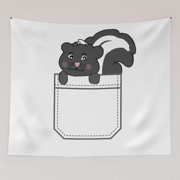 Item preview, Skunk in a t shirt pocket  designed and sold by TaraPen.