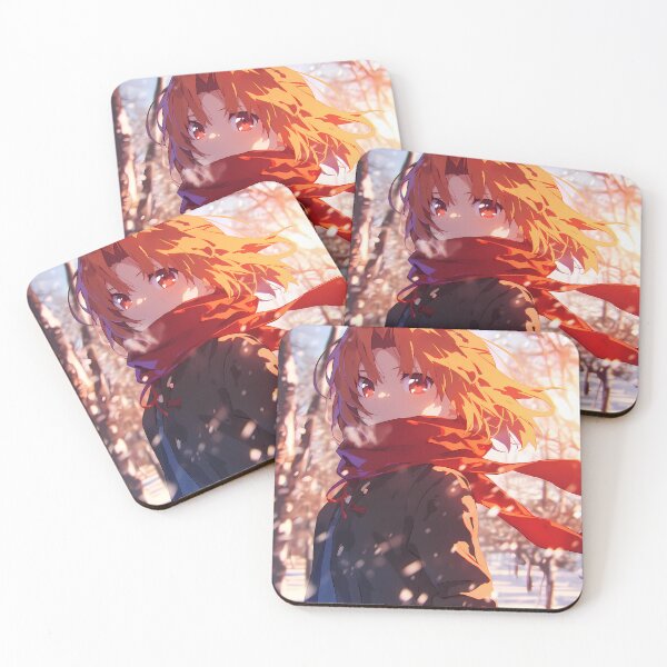 Item preview, Minori Kushieda Toradora Winter Snow Red Scarf Sunset designed and sold by PMartistStudio.