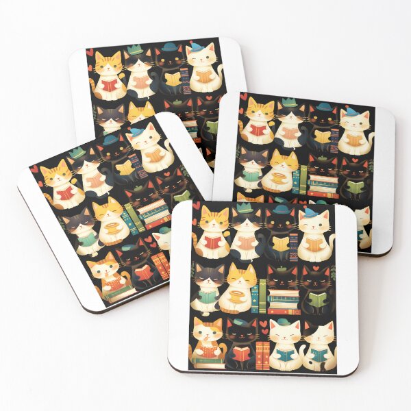 Item preview, Library Cats, Cats On the Book Shelf designed and sold by xiao xuans.