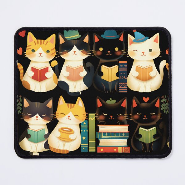 Item preview, Library Cats, Cats On the Book Shelf designed and sold by xiao xuans.