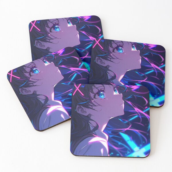 Item preview, Saten Ruiko A Certain Scientific Railgun Neon Cyberpunk Blue Glow designed and sold by PMartistStudio.
