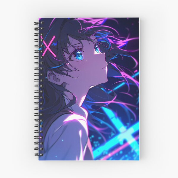 Item preview, Saten Ruiko A Certain Scientific Railgun Neon Cyberpunk Blue Glow designed and sold by PMartistStudio.