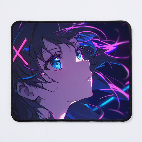 Item preview, Saten Ruiko A Certain Scientific Railgun Neon Cyberpunk Blue Glow designed and sold by PMartistStudio.
