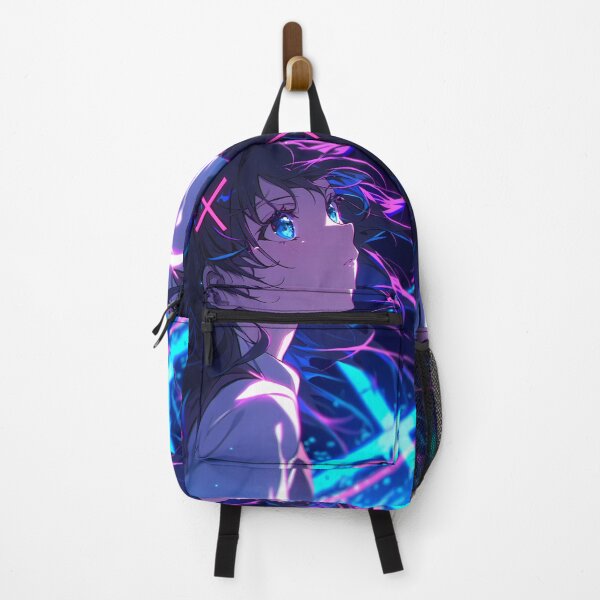 Item preview, Saten Ruiko A Certain Scientific Railgun Neon Cyberpunk Blue Glow designed and sold by PMartistStudio.