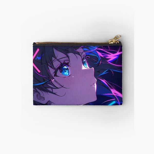Item preview, Saten Ruiko A Certain Scientific Railgun Neon Cyberpunk Blue Glow designed and sold by PMartistStudio.